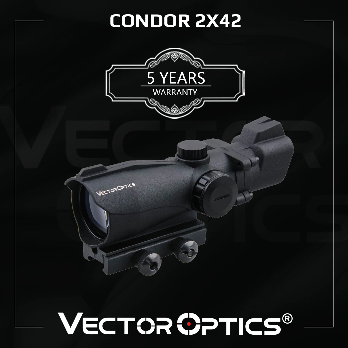 Vector Optics Condor 2x42 Red and Green Dot Rifle Scope Sight with 20mm Weaver Mount Base for Hunting 12ga Shotgun .22 Rifle
Vector Optics Condor 2x42 Red and Green Dot Rifle Scope Sight with 20mm Weaver Mount Base for Hunting 12ga Shotgun .22 Rifle
