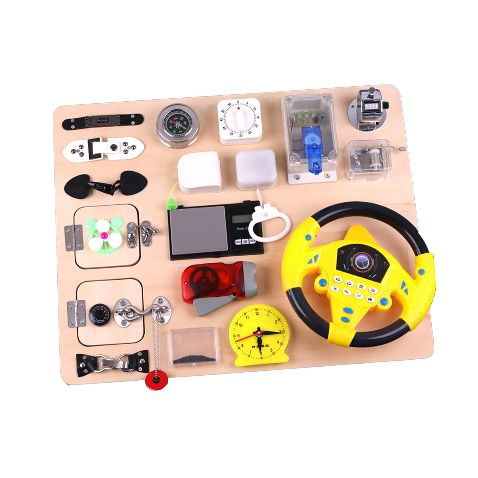 Latches Locks Busy Board Basic Skills Board Fine Motor Training Educational Toys for Toddler Kids
Latches Locks Busy Board Basic Skills Board Fine Motor Training Educational Toys for Toddler Kids
