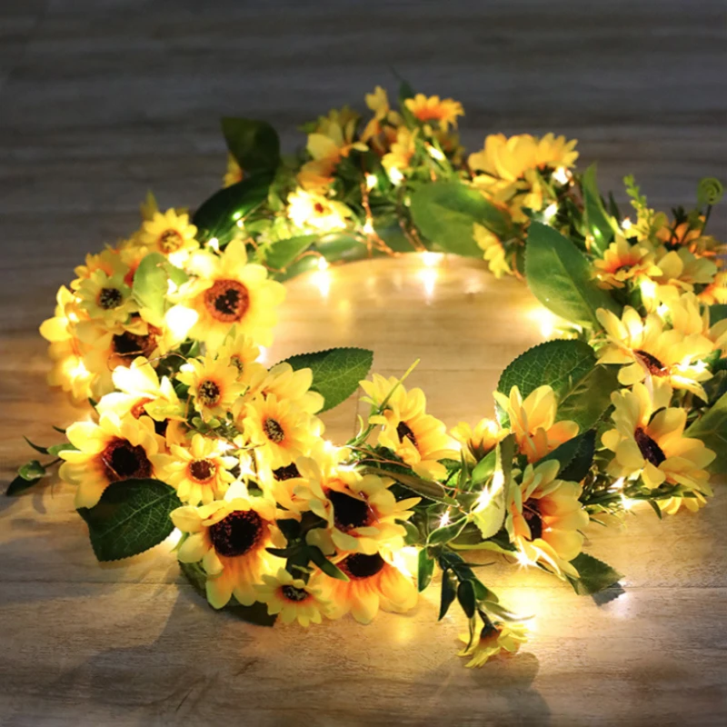 Led Garland Light Room Bedroom Decoration Christmas Lights Wedding Festival Rose Lamp Hanging Circle Sunflower Light String
Led Garland Light Room Bedroom Decoration Christmas Lights Wedding Festival Rose Lamp Hanging Circle Sunflower Light String