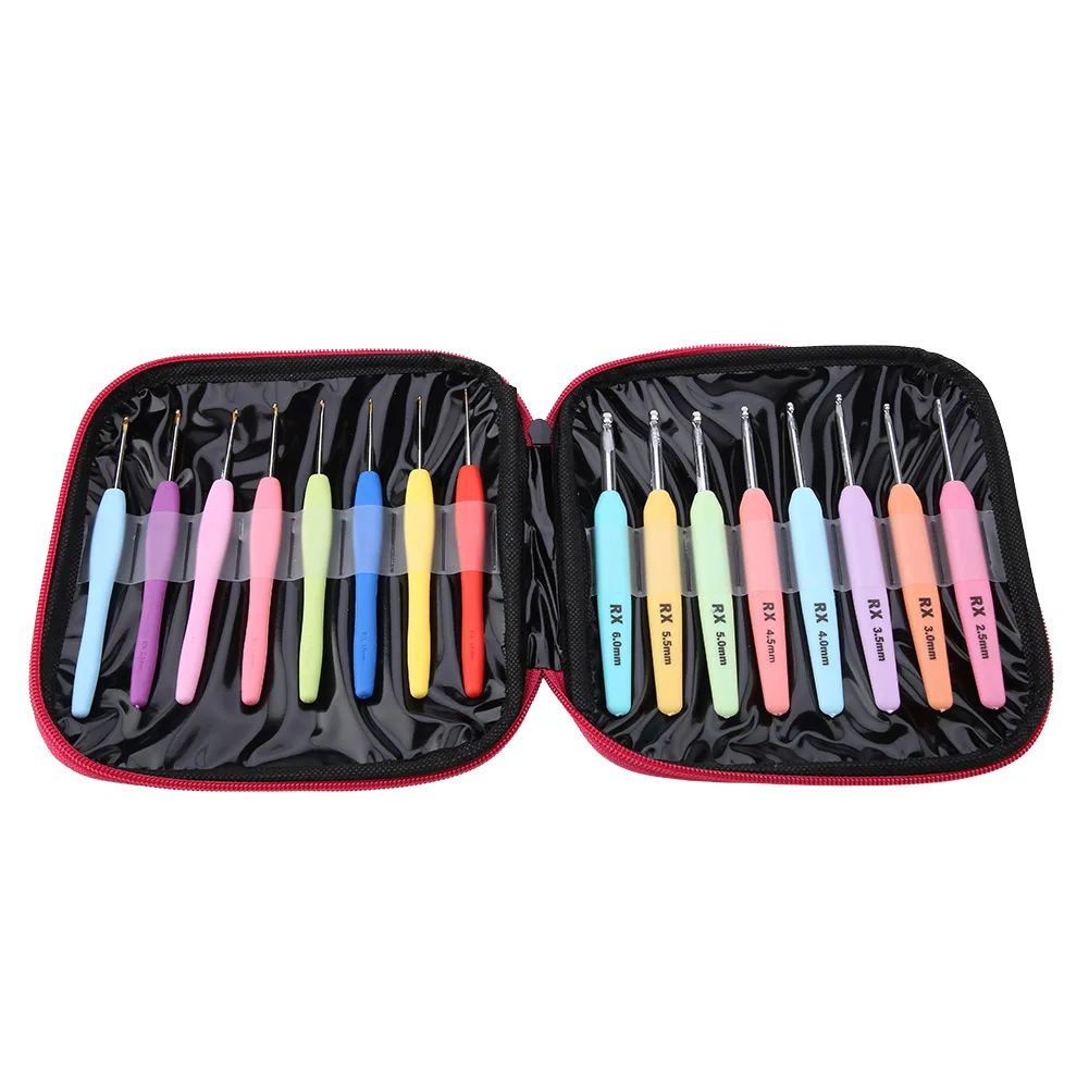 New 16 Pcs Color Multi-Colored Crochet Hooks Set Aluminum Knitting Hooks Kit With Soft Handle Crochet Set With Plastic Handle
New 16 Pcs Color Multi-Colored Crochet Hooks Set Aluminum Knitting Hooks Kit With Soft Handle Crochet Set With Plastic Handle