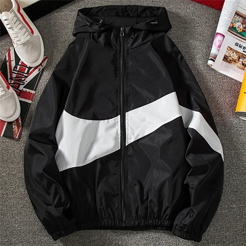 Men's Thin Hoodies Coats 2021 Autumn Zipper Long Sleeve Loose Patchwork Oversized Coats Harajuku Hooded Windbreaker Outerwear
Men's Thin Hoodies Coats 2021 Autumn Zipper Long Sleeve Loose Patchwork Oversized Coats Harajuku Hooded Windbreaker Outerwear