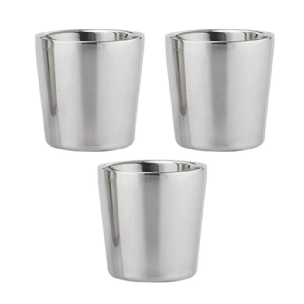 3pcs Outdoor Stainless Steel Coffee Mug Water Cup For Camping Hiking Picnic Double Layer Anti-scalding Water Cup 175ml Durable
3pcs Outdoor Stainless Steel Coffee Mug Water Cup For Camping Hiking Picnic Double Layer Anti-scalding Water Cup 175ml Durable