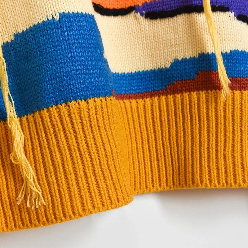 Loose Long Pullover Women Oversized Sweater 2020 Winter Cute Ducks Jacquard Knit Yellow Sweater with Tassel Lazy Oaf Jumpers
Loose Long Pullover Women Oversized Sweater 2020 Winter Cute Ducks Jacquard Knit Yellow Sweater with Tassel Lazy Oaf Jumpers