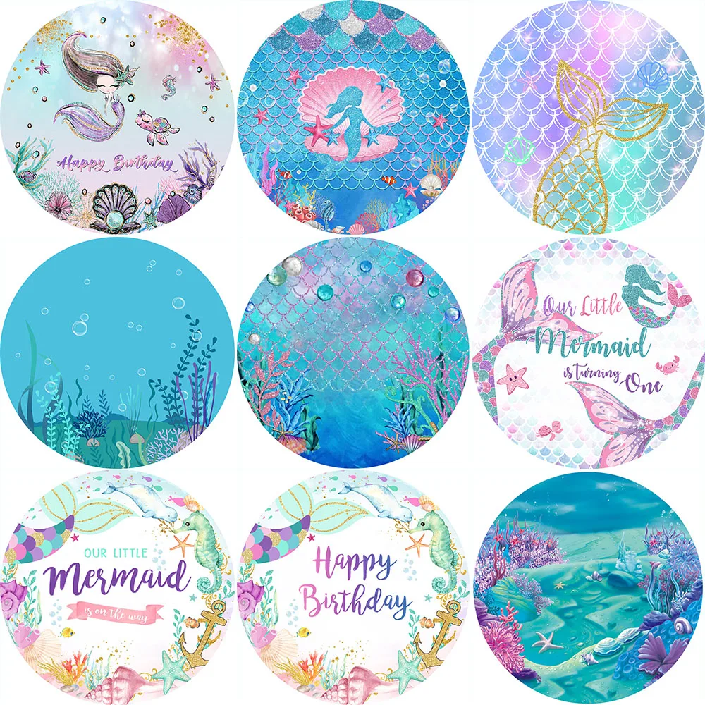 Round Mermaid Birthday Cake Smash Backdrop Under the Sea Rainbow Fish Scales Background Circle Baby Birthday Party Decorations
Round Mermaid Birthday Cake Smash Backdrop Under the Sea Rainbow Fish Scales Background Circle Baby Birthday Party Decorations