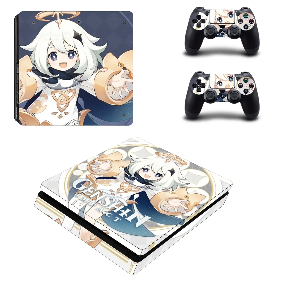 

Genshin Impact PS4 Slim Skin Sticker For Sony PlayStation 4 Console and Controllers PS4 Slim Skins Sticker Decal Vinyl