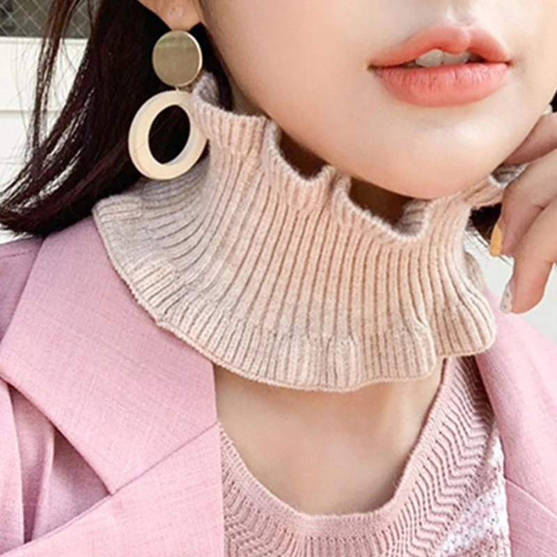 Women Girls Winter High Neck Warmer Ribbed Knit Ruffles Trim Solid Color Choker Circle Loop Decorative Stretch Fake Collar
Women Girls Winter High Neck Warmer Ribbed Knit Ruffles Trim Solid Color Choker Circle Loop Decorative Stretch Fake Collar