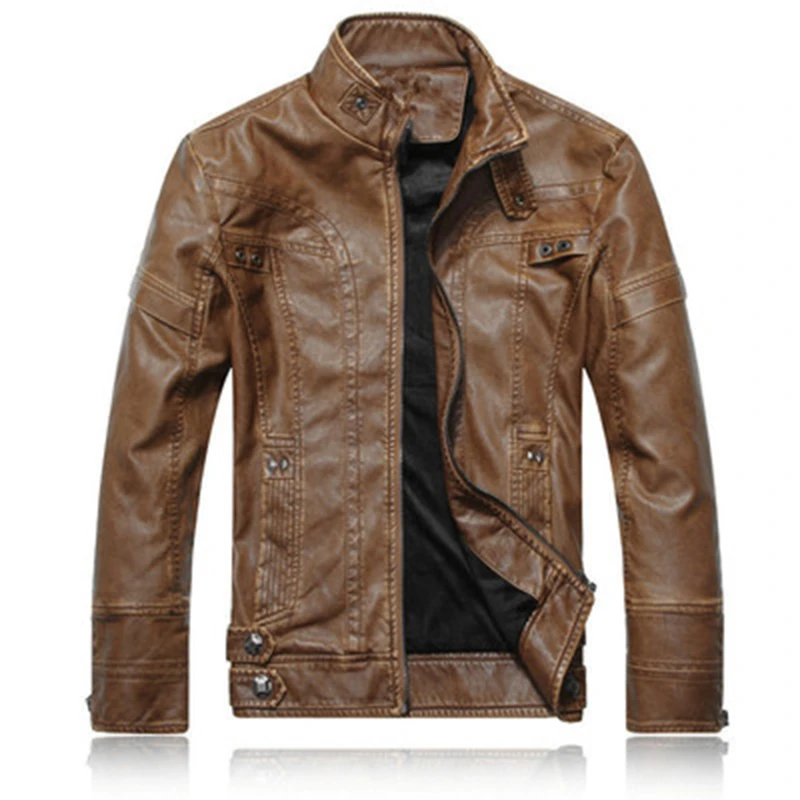 Mens Motorcycle Jacket Autumn Winter Men New Faux PU Leather Jackets Casual Embroidery Biker Coat Zipper Fleece Jacket 2022
Mens Motorcycle Jacket Autumn Winter Men New Faux PU Leather Jackets Casual Embroidery Biker Coat Zipper Fleece Jacket 2022