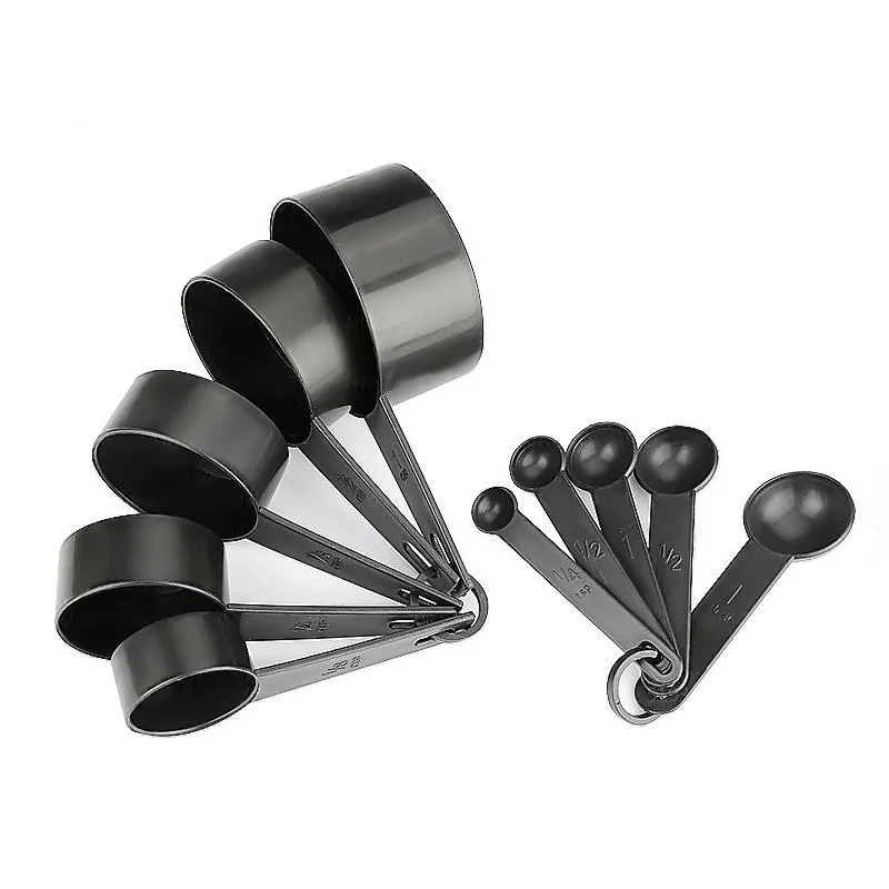 10pcs Black Color Measuring Cups and Measuring Spoon Scoop Silicone Handle Kitchen Measuring Tool DropShipping
10pcs Black Color Measuring Cups and Measuring Spoon Scoop Silicone Handle Kitchen Measuring Tool DropShipping
