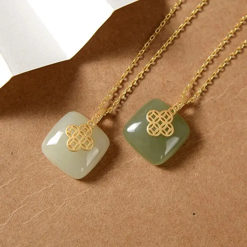 Original S925 Sterling Silver Gilding Hetian White Jade Creative All-Match New Classical Coin Temperament Ladies' Pendant
Original S925 Sterling Silver Gilding Hetian White Jade Creative All-Match New Classical Coin Temperament Ladies' Pendant