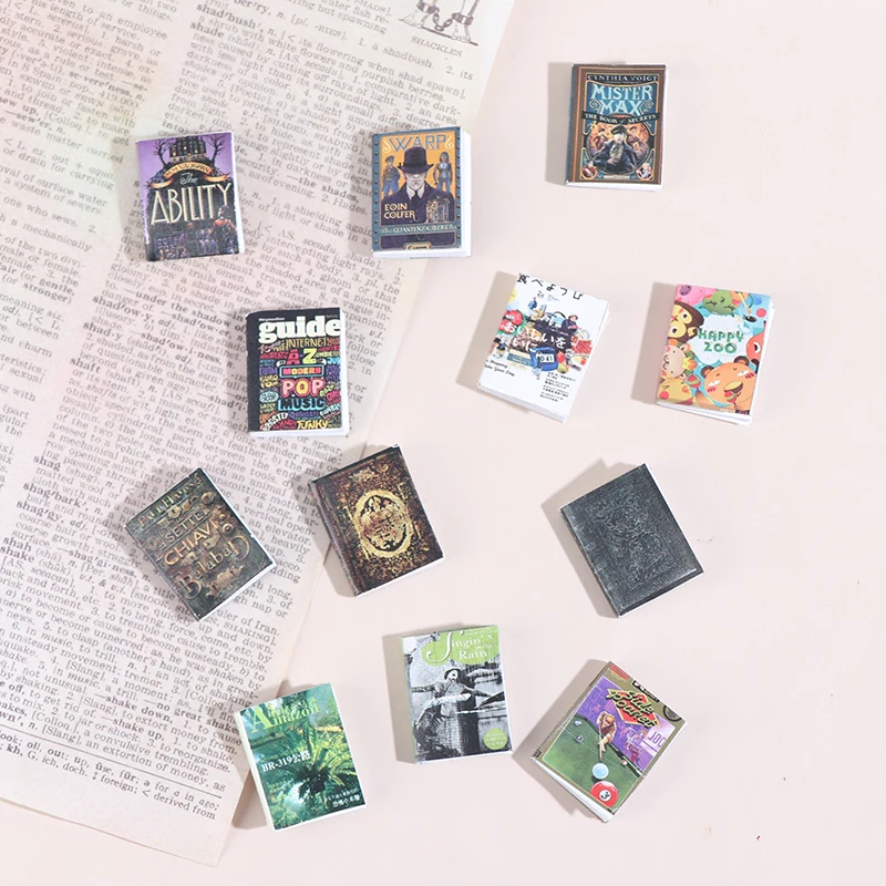 1 шт. мини-книги игрушки 1:12 кукольный домик миниатюрная мебель аксессуары