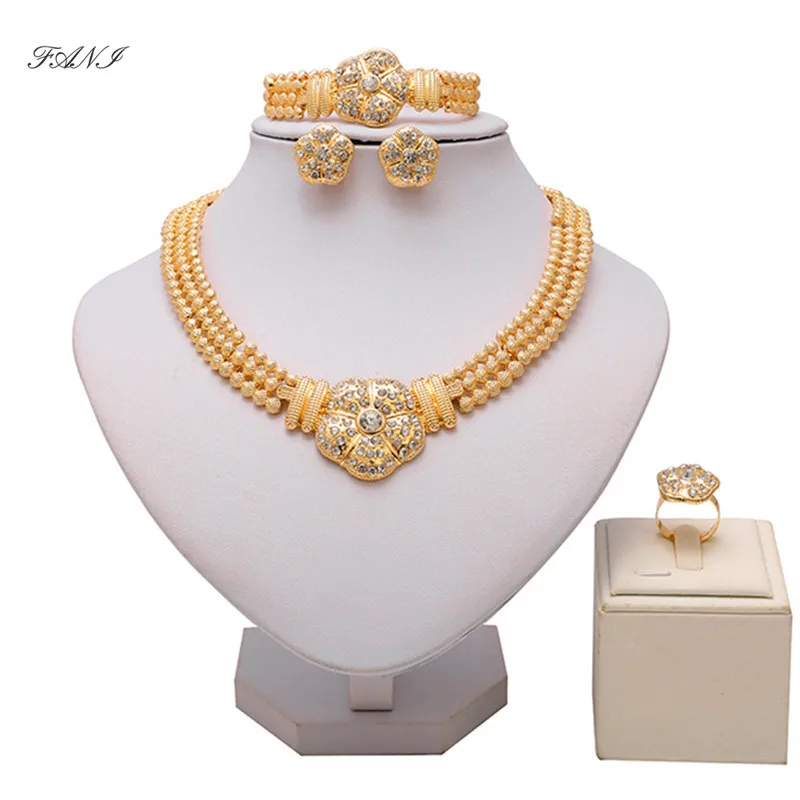 Fani Dubai gold-colorful Luxury Jewelry Sets Wholesale italian jewelry sets for women Fashion statement jewelry set Brand
Fani Dubai gold-colorful Luxury Jewelry Sets Wholesale italian jewelry sets for women Fashion statement jewelry set Brand