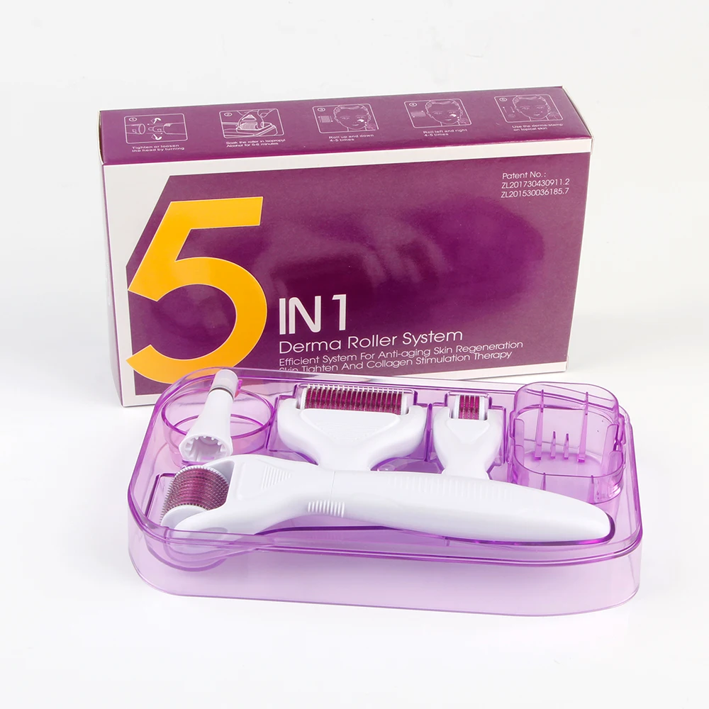 5 in 1 Micro Needle Stainless/Titanium Alloy needles DRS Derma Roller With 4 head(1200+720+300+12 needles) Derma Roller Kit
5 in 1 Micro Needle Stainless/Titanium Alloy needles DRS Derma Roller With 4 head(1200+720+300+12 needles) Derma Roller Kit