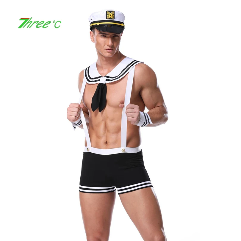 

Men's Sailor Suit Uniform Temptation Bar Nightclub Performance Costumes Gay Men Role Playing Game Navy Uniform Sexy Underwear