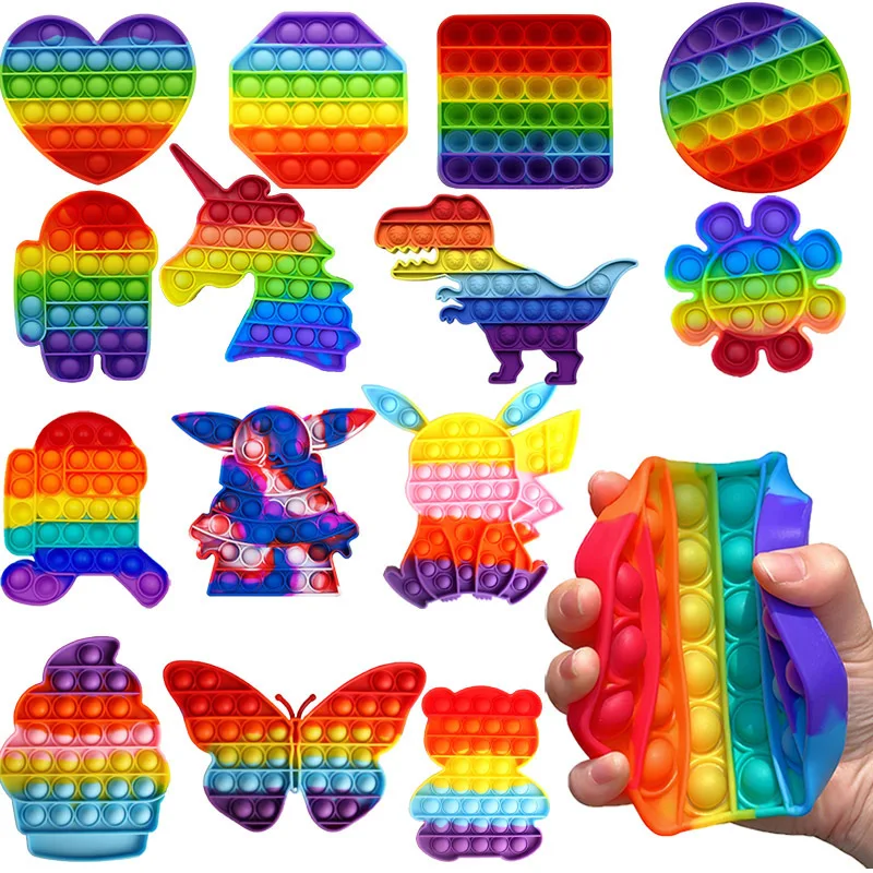 HOT Fidget Reliver Stress Toy Rainbow Push Bubble Antistress Toys Adults & Children Sensory Toys to Relieve Autism Free Shipping
HOT Fidget Reliver Stress Toy Rainbow Push Bubble Antistress Toys Adults & Children Sensory Toys to Relieve Autism Free Shipping