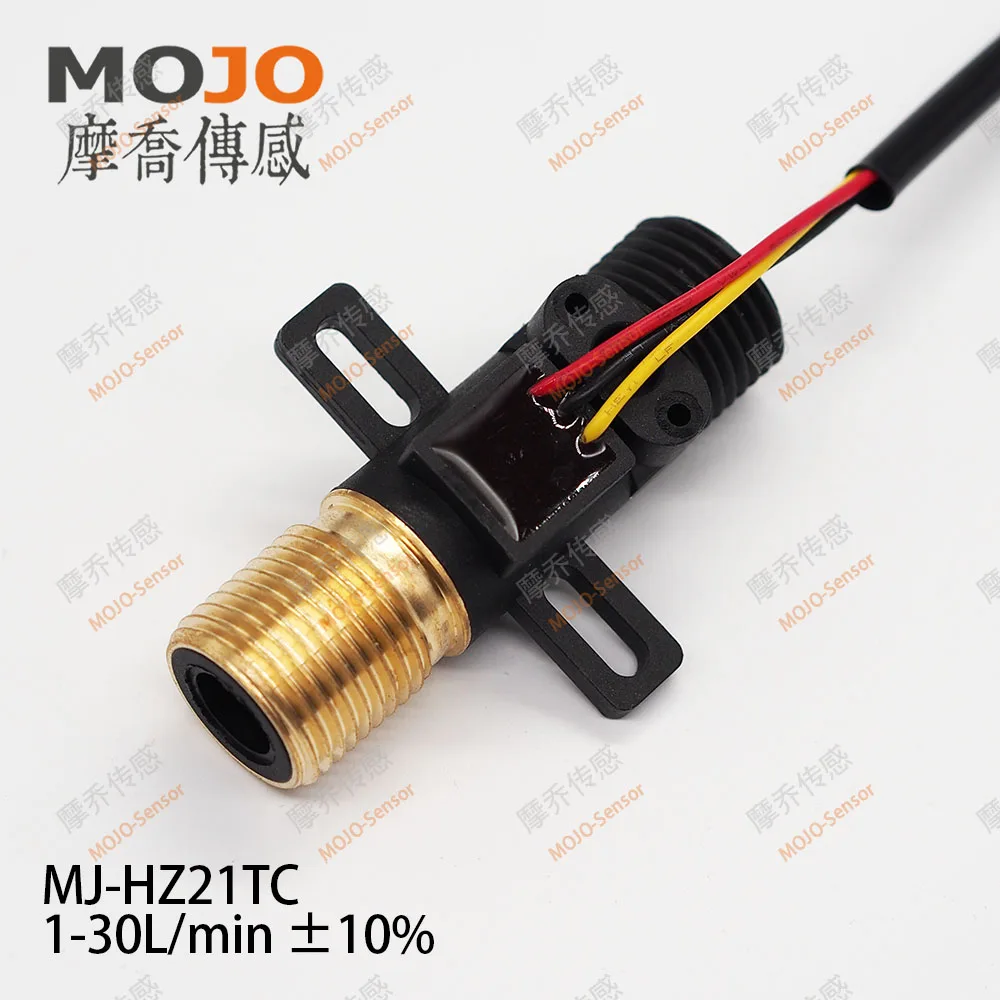 

Hall Flow Sensor MJ-HZ21TC Flow Range 1-30l/min 10% Precision Male Thread G1/2'' Flow Meter