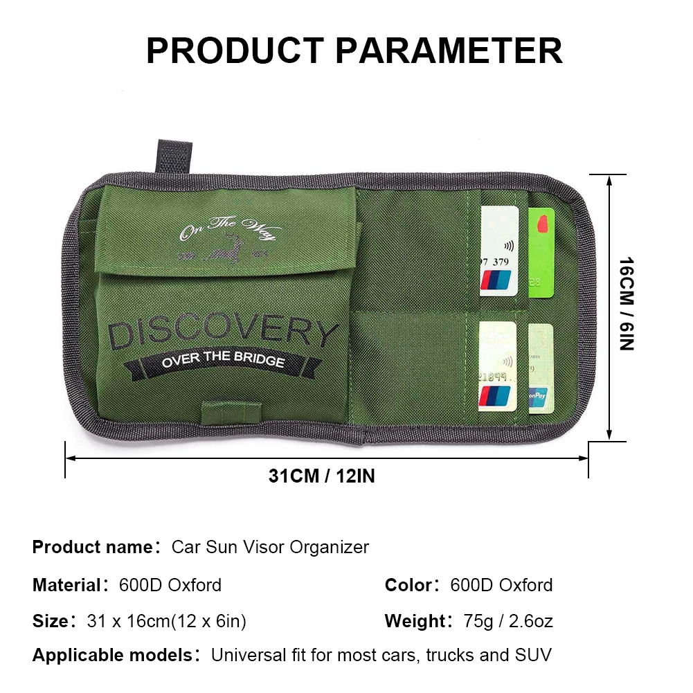 Visor Organizer Bag Vehicle Molle Car Sun Visor Panel EDC Tool CD Storage Pouch Holder Auto Interior Styling Accessory Dropship
Visor Organizer Bag Vehicle Molle Car Sun Visor Panel EDC Tool CD Storage Pouch Holder Auto Interior Styling Accessory Dropship