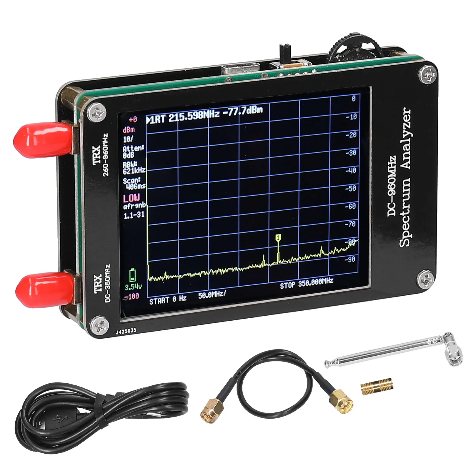 Handheld USB Type-C Rechargeable 2.8inch Touching Display Spectrum Analyzers with Two Input Frequency-Ranges Adjustable
Handheld USB Type-C Rechargeable 2.8inch Touching Display Spectrum Analyzers with Two Input Frequency-Ranges Adjustable