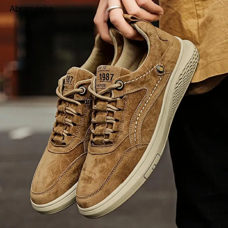 Genuine Leather Men Shoes Loafers Breathable Autumn Lace Up Comfortable Man Casual Shoes Outdoor Men Sneakers Shoes Plus Size 46
Genuine Leather Men Shoes Loafers Breathable Autumn Lace Up Comfortable Man Casual Shoes Outdoor Men Sneakers Shoes Plus Size 46