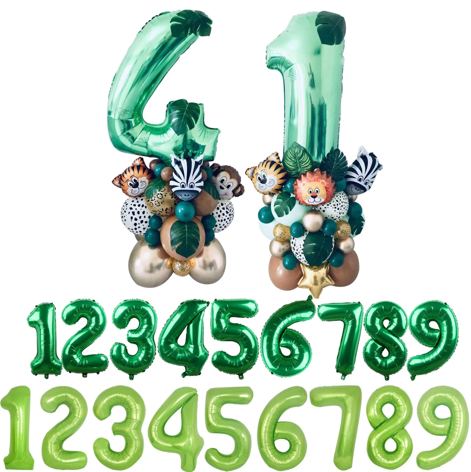 1 Set Cute Cartoon Animal Balloons Jungle Safari Party Balloons Green Digital Balloon for Kids Birthday Party Decoration
1 Set Cute Cartoon Animal Balloons Jungle Safari Party Balloons Green Digital Balloon for Kids Birthday Party Decoration