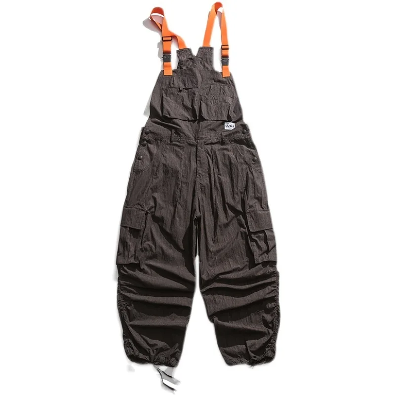 

Trendy Pockets Overalls Streetwear Jumpsuits Men Fashion Stylish Joggers Suspender Jumpsuit Male Casual Loose Romper Pants