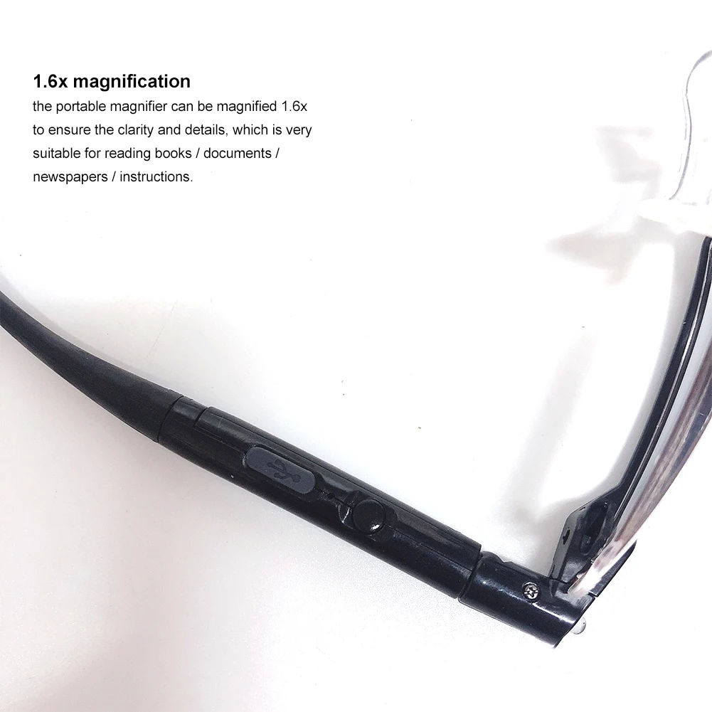 USB Mighty Sight LED Light Glasses Presbyopia Magnifier Luminous Night Vision Magnifying Eyewear Glasses 160% Magnification
USB Mighty Sight LED Light Glasses Presbyopia Magnifier Luminous Night Vision Magnifying Eyewear Glasses 160% Magnification