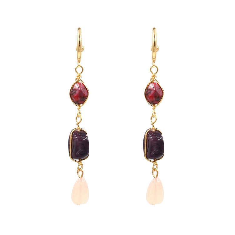 New Handmade Irregular Stones Long Earrings For Women Fashion Bohemia Drop Statement Earrings Jewelry Accessories
New Handmade Irregular Stones Long Earrings For Women Fashion Bohemia Drop Statement Earrings Jewelry Accessories