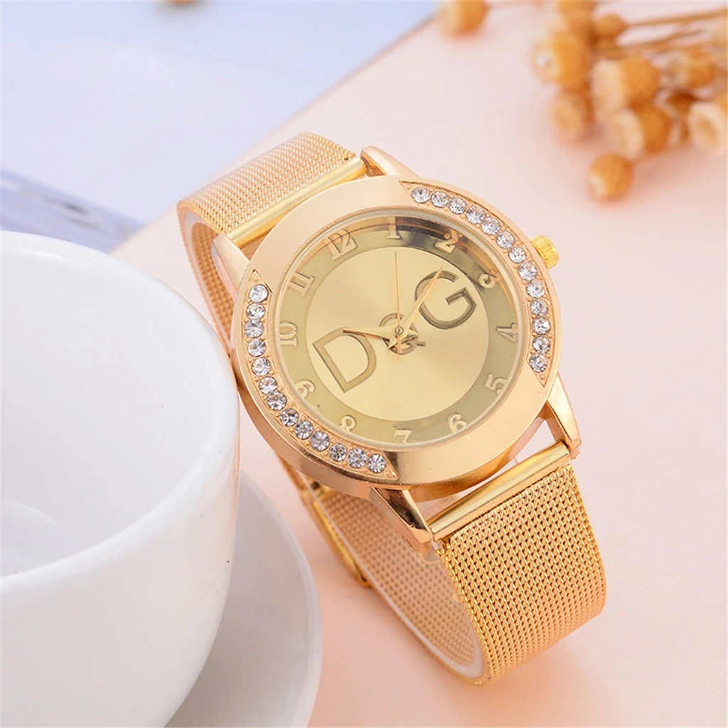 Роскошный бренд 2022 новые модные часы женские кварцевые с кристаллами из