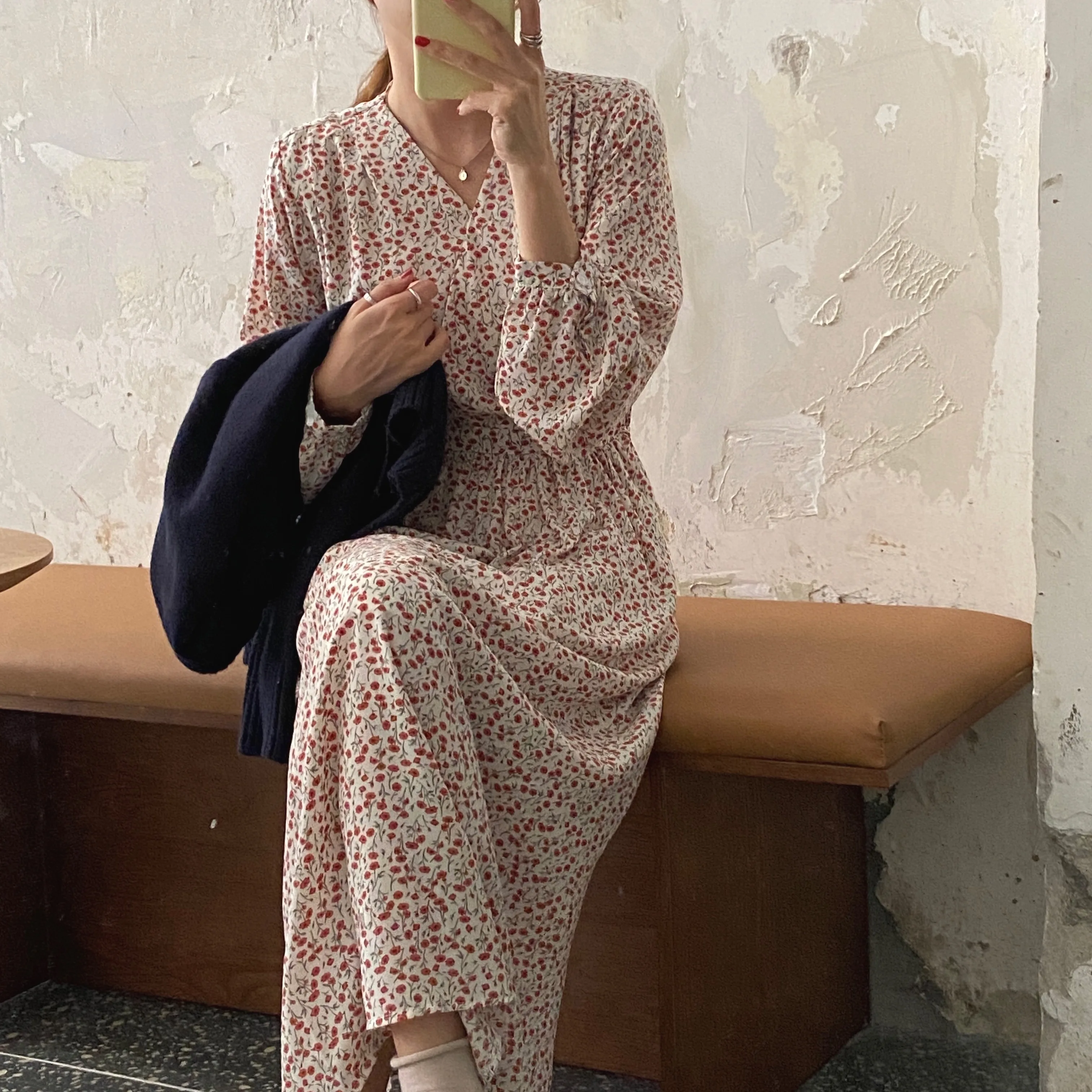 Early Spring Ins Korean Style Girlish Style Date Bi into French Kikyou Dress Romantic Red Floral Chiffon Dress
Early Spring Ins Korean Style Girlish Style Date Bi into French Kikyou Dress Romantic Red Floral Chiffon Dress