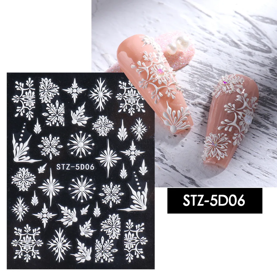1 шт. наклейка для ногтей с изображением снега | Красота и здоровье