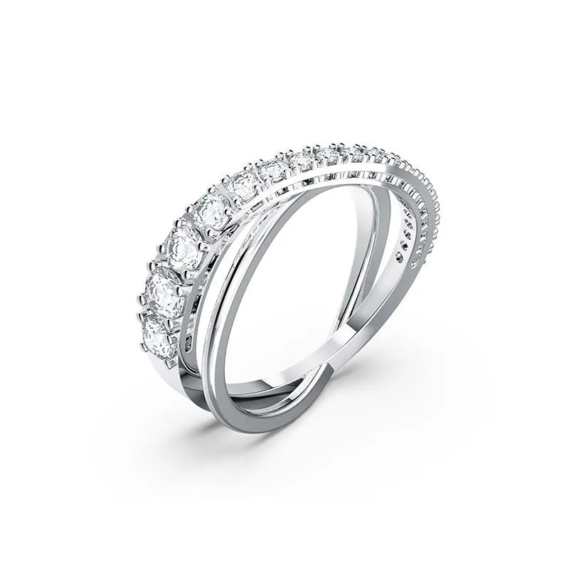 Brand 1:1 Fashion Diamond-studded Spiral Shaped Line Staggered Design Ring Elegant Luxury Ladies Silver Jewelry
Brand 1:1 Fashion Diamond-studded Spiral Shaped Line Staggered Design Ring Elegant Luxury Ladies Silver Jewelry