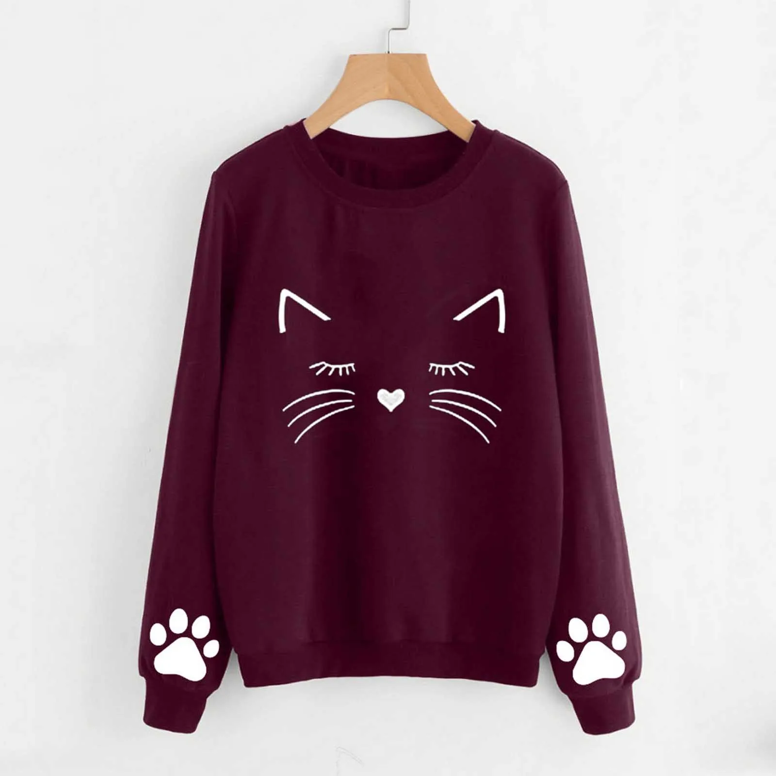 New Sweatshirt Women Autumn And Winter Cat Print High Quality Round Neck Long Sleeve Regular Sudaderas Mujer Hot
New Sweatshirt Women Autumn And Winter Cat Print High Quality Round Neck Long Sleeve Regular Sudaderas Mujer Hot