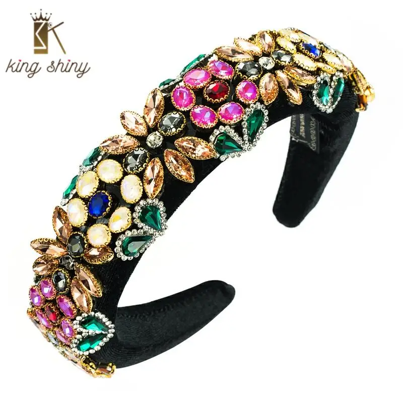Luxurious Colorful Crystal Flower Headband for Woman Elegant Geometric Rhinestone Padded Hairband Bridal Wedding Hair Accessory
Luxurious Colorful Crystal Flower Headband for Woman Elegant Geometric Rhinestone Padded Hairband Bridal Wedding Hair Accessory