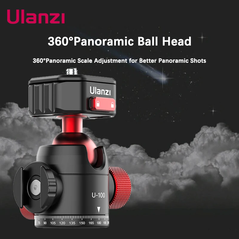 Ulanzi U-100 Metal Ballhead Tripod Ball Heads Quick Release Ballhead Mount for DSLR Accessories With Cold Shoe for SLR LED Light
Ulanzi U-100 Metal Ballhead Tripod Ball Heads Quick Release Ballhead Mount for DSLR Accessories With Cold Shoe for SLR LED Light