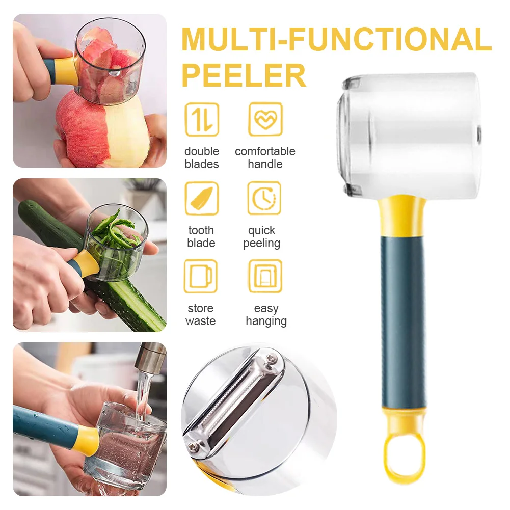 Multi-functional Peeler with Container Stainless Steel Blade Vegetable Fruits Potato Peeler with Storage Box Kitchen Gadget
Multi-functional Peeler with Container Stainless Steel Blade Vegetable Fruits Potato Peeler with Storage Box Kitchen Gadget