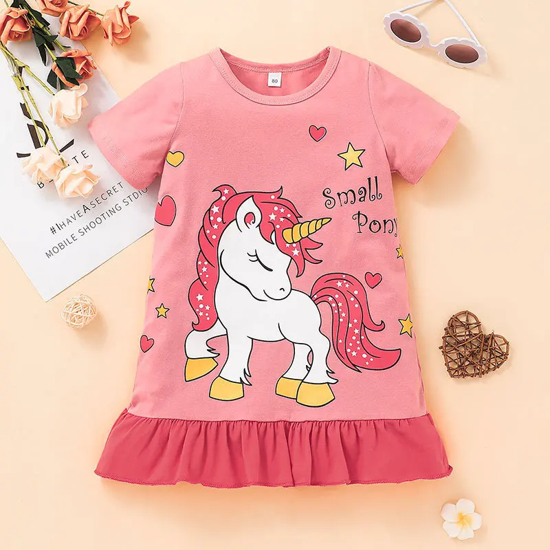 Unicorn Girl Dress Cartoon Toddler Girls Clothes Ruffle Princess Dress Short Sleeve Kids Clothing Casual Dresses Summer vestidos
Unicorn Girl Dress Cartoon Toddler Girls Clothes Ruffle Princess Dress Short Sleeve Kids Clothing Casual Dresses Summer vestidos