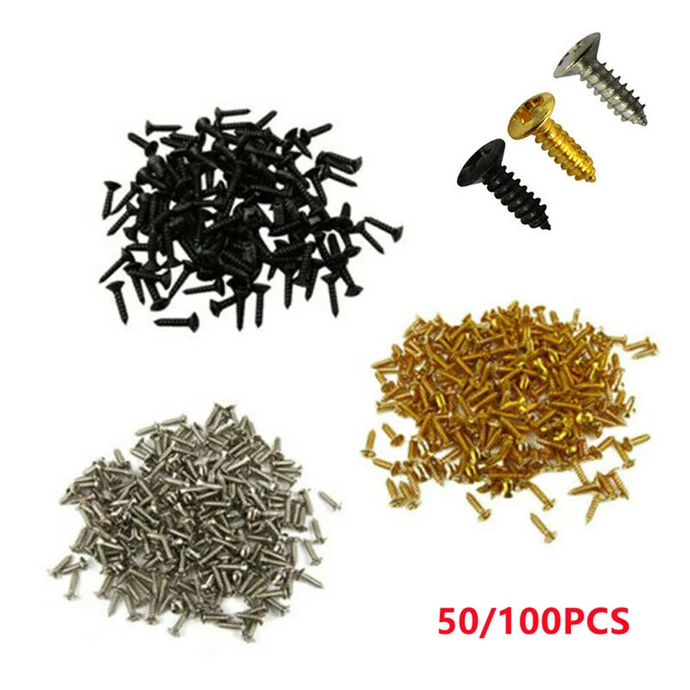 50/100 Pcs Guitar Bass Pickguard Mounting Screws For Strat Tele Guitar Parts For Fender Tele Electric Guitar Bass Pickguard
50/100 Pcs Guitar Bass Pickguard Mounting Screws For Strat Tele Guitar Parts For Fender Tele Electric Guitar Bass Pickguard
