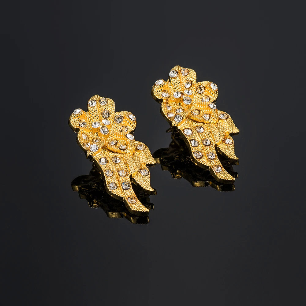 MUKUN Women African Dubai Gold Bridal jewelry sets for Women Bracelet Earrings Wedding Party Crystal Ring Jewelry Wedding Gift
MUKUN Women African Dubai Gold Bridal jewelry sets for Women Bracelet Earrings Wedding Party Crystal Ring Jewelry Wedding Gift