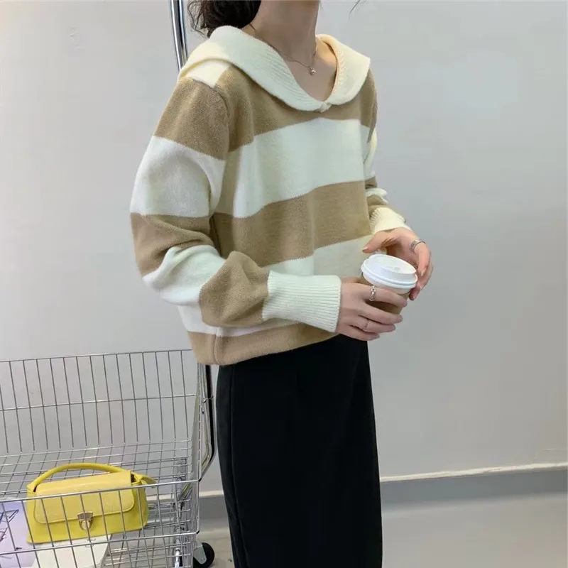 Pullover Sweater 2022 Autumn Winter Sweater Women Casual Woman Sweater Pullovers Striped Jumper Warm Teen Gril Sweaters
Pullover Sweater 2022 Autumn Winter Sweater Women Casual Woman Sweater Pullovers Striped Jumper Warm Teen Gril Sweaters