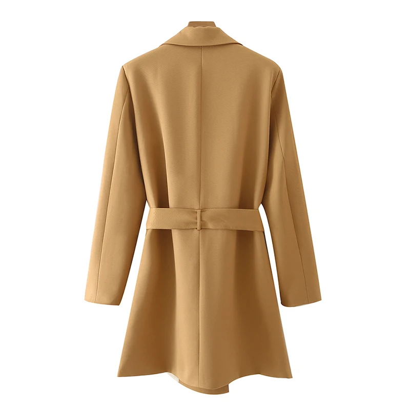 KBAT Women 2021 Autumn And Winter Fashion With Belt Double Breasted Blazer Coat Vintage Long Sleeve Flap Pockets Outerwear
KBAT Women 2021 Autumn And Winter Fashion With Belt Double Breasted Blazer Coat Vintage Long Sleeve Flap Pockets Outerwear