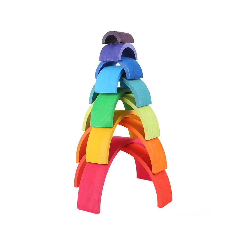 DIY children's wooden rainbow toy creative wood rainbow stacked balance blocks baby toy Montessori educational toys for children
DIY children's wooden rainbow toy creative wood rainbow stacked balance blocks baby toy Montessori educational toys for children