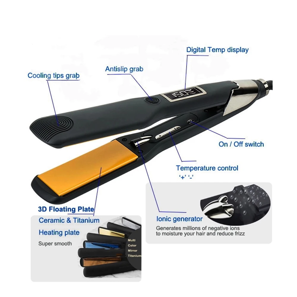 2 in 1 Hair Curling Iron Straightener Negative Ion Curling Irons Multifunctional Splint Female Hair Curler Electric Hair Tools
2 in 1 Hair Curling Iron Straightener Negative Ion Curling Irons Multifunctional Splint Female Hair Curler Electric Hair Tools