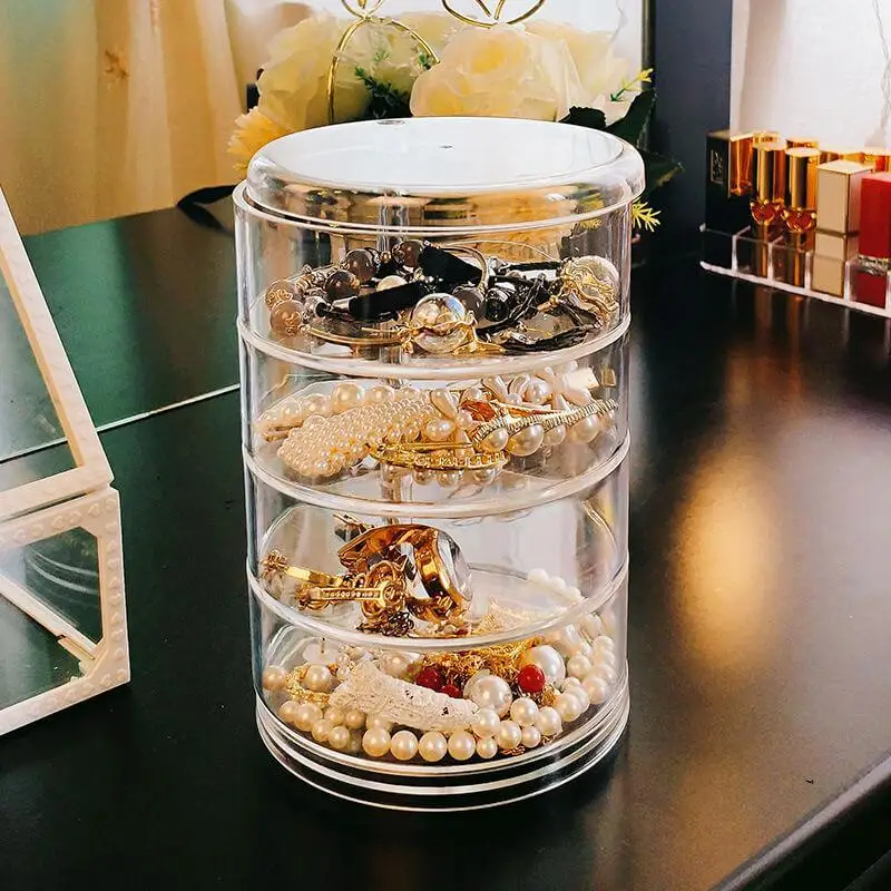 Four-layer Rotatable Jewelry Case Organizer Case Earrings Storage-Box Hairpin Transparent Acrylic Jewelry Dustproof Display-Stan
Four-layer Rotatable Jewelry Case Organizer Case Earrings Storage-Box Hairpin Transparent Acrylic Jewelry Dustproof Display-Stan