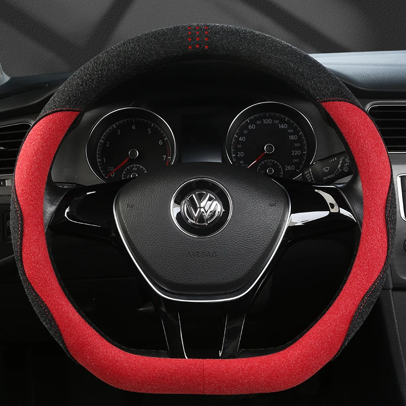 Universa 38CM Car Steering Wheel Cover Suede Cow Leather For VW Golf 6 7 Polo Passat Tiguan 2018 For Kia Sportage Optima K5
Universa 38CM Car Steering Wheel Cover Suede Cow Leather For VW Golf 6 7 Polo Passat Tiguan 2018 For Kia Sportage Optima K5