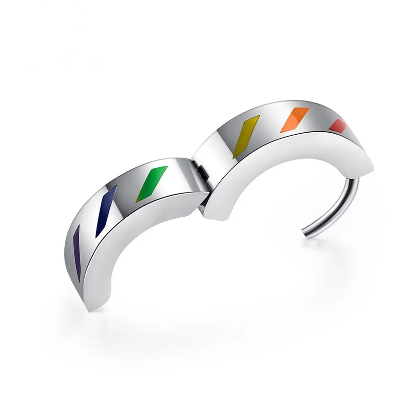 MIQIAO Stainless Steel Titanium Rainbow LGBT Lesbian Gay Stud Earrings for Women Couple Friends Gift Fashion Jewelry Ear Cuff
MIQIAO Stainless Steel Titanium Rainbow LGBT Lesbian Gay Stud Earrings for Women Couple Friends Gift Fashion Jewelry Ear Cuff