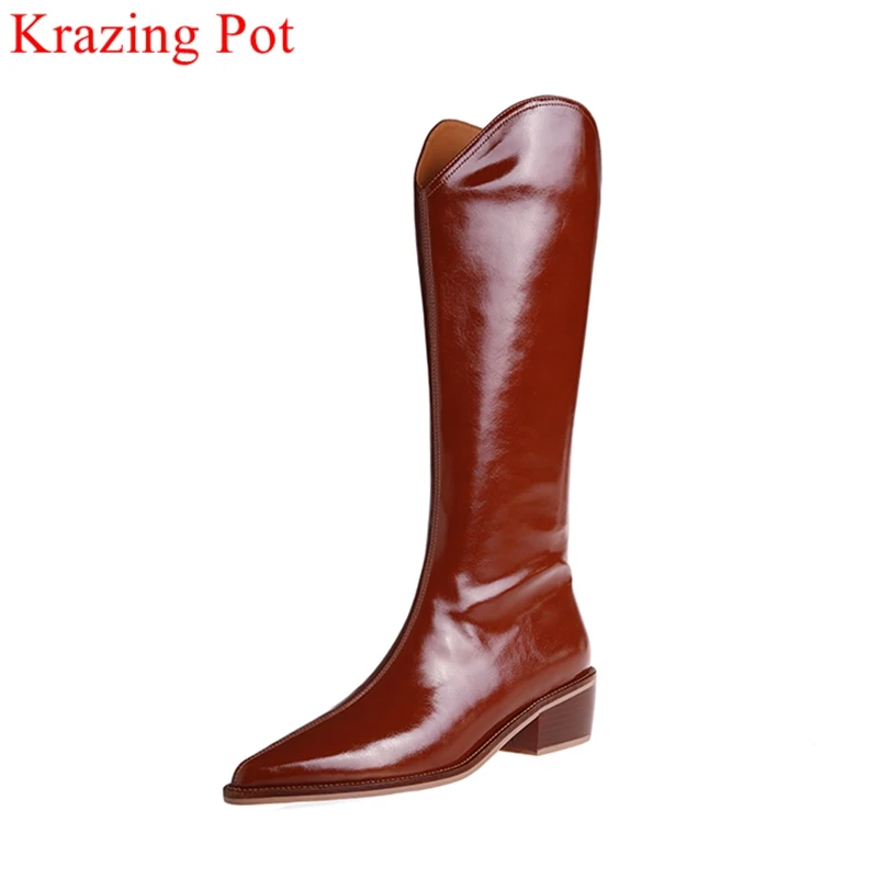 Женские сапоги до середины икры Krazing Pot, черные однотонные сапоги из спилка на высоком каблуке, на молнии, с заостренным носком, на зиму, 2022
Женские сапоги до середины икры Krazing Pot, черные однотонные сапоги из спилка на высоком каблуке, на молнии, с заостренным носком, на зиму, 2022