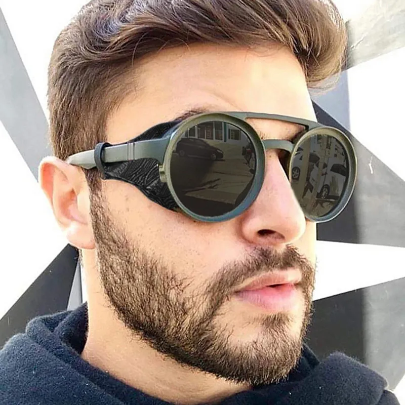 New round Frame European and American hip-hop sunglasses Fashion Personality sunglasses steampunk sunglasses
New round Frame European and American hip-hop sunglasses Fashion Personality sunglasses steampunk sunglasses