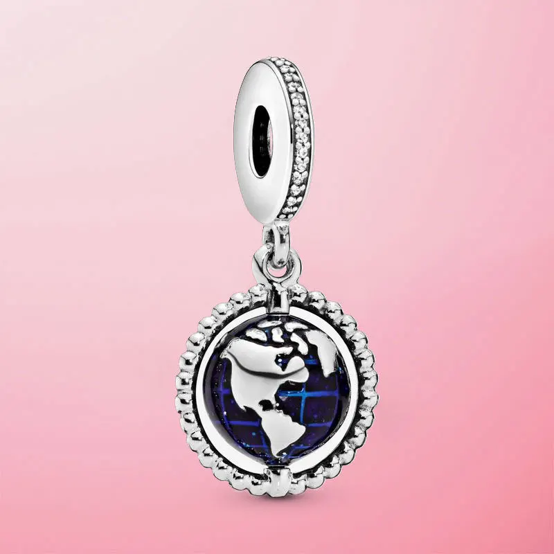 Hot Sale 925 Sterling Silver Spinning Globe Earth Dangle Charm Beads Fit Original Pandora Bracelet S925 Silver Jewelry Gift
Hot Sale 925 Sterling Silver Spinning Globe Earth Dangle Charm Beads Fit Original Pandora Bracelet S925 Silver Jewelry Gift
