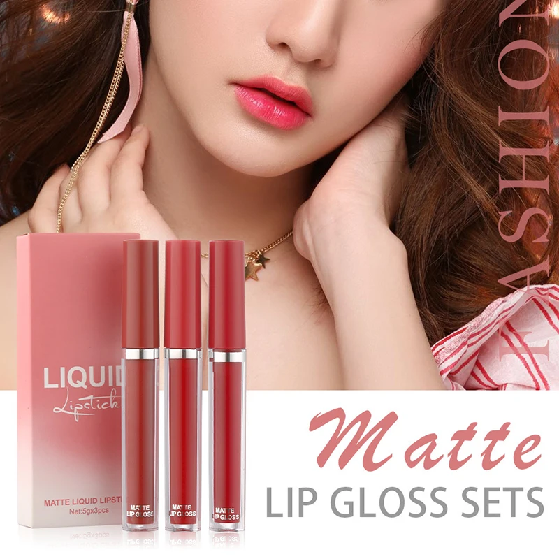 3PCS Matte Lipstick Set Velvet Sexy Lips Lipstick Pen Color Charm Lasting Non-fading Lipstick Makeup Maquiagem Gift SK88
3PCS Matte Lipstick Set Velvet Sexy Lips Lipstick Pen Color Charm Lasting Non-fading Lipstick Makeup Maquiagem Gift SK88