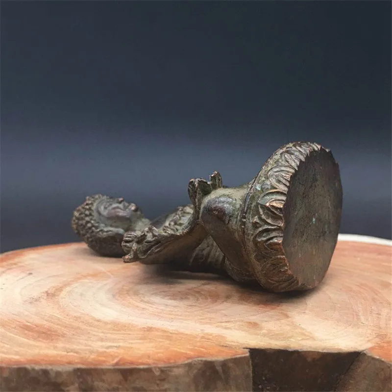 Ancient pure bronze Buddha statue Pharmacist ornament Sansheng antique vessel old Baopu Guanyin Bo | Дом и сад