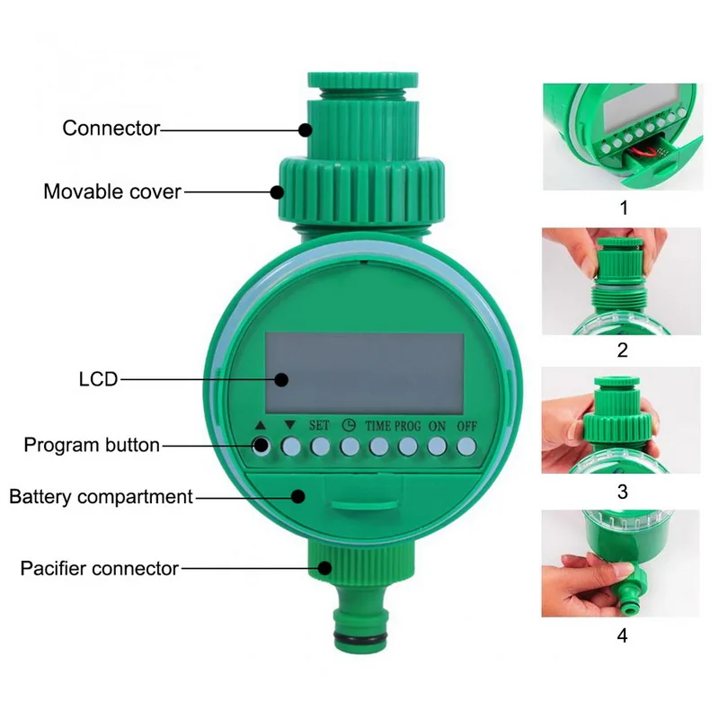 Automatic Watering Timer Irrigation Timer Ball Valve Electronic Irrigation Controller Water Timer For Garden Watering System
Automatic Watering Timer Irrigation Timer Ball Valve Electronic Irrigation Controller Water Timer For Garden Watering System